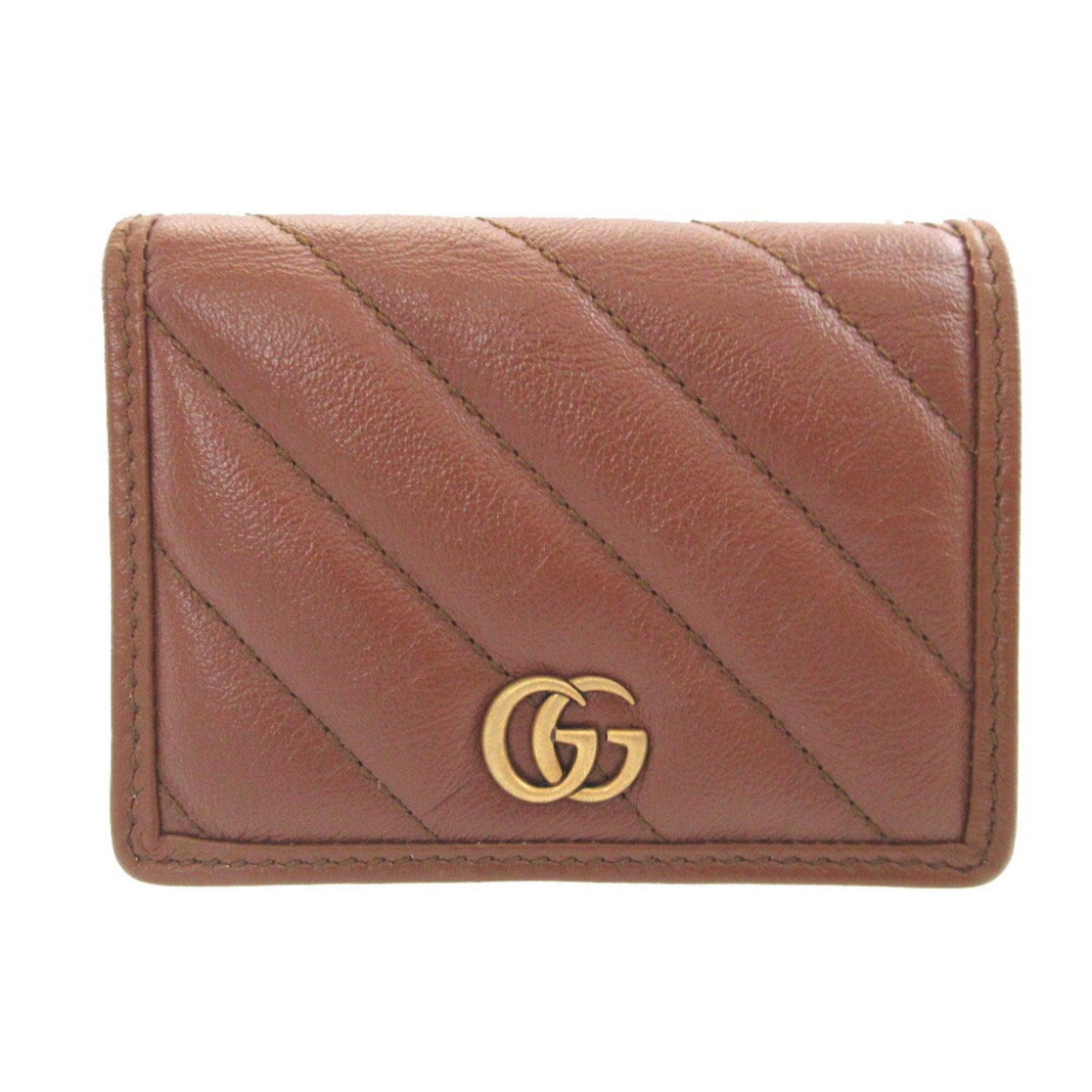 Gucci Brown Leather Coin Purse/Coin Case (Pre-Owned)
