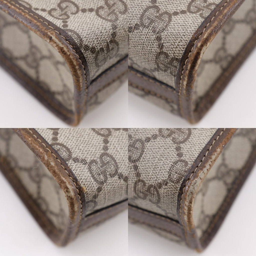 Gucci Sherry Line Brown Pvc Handbag (Pre-Owned)