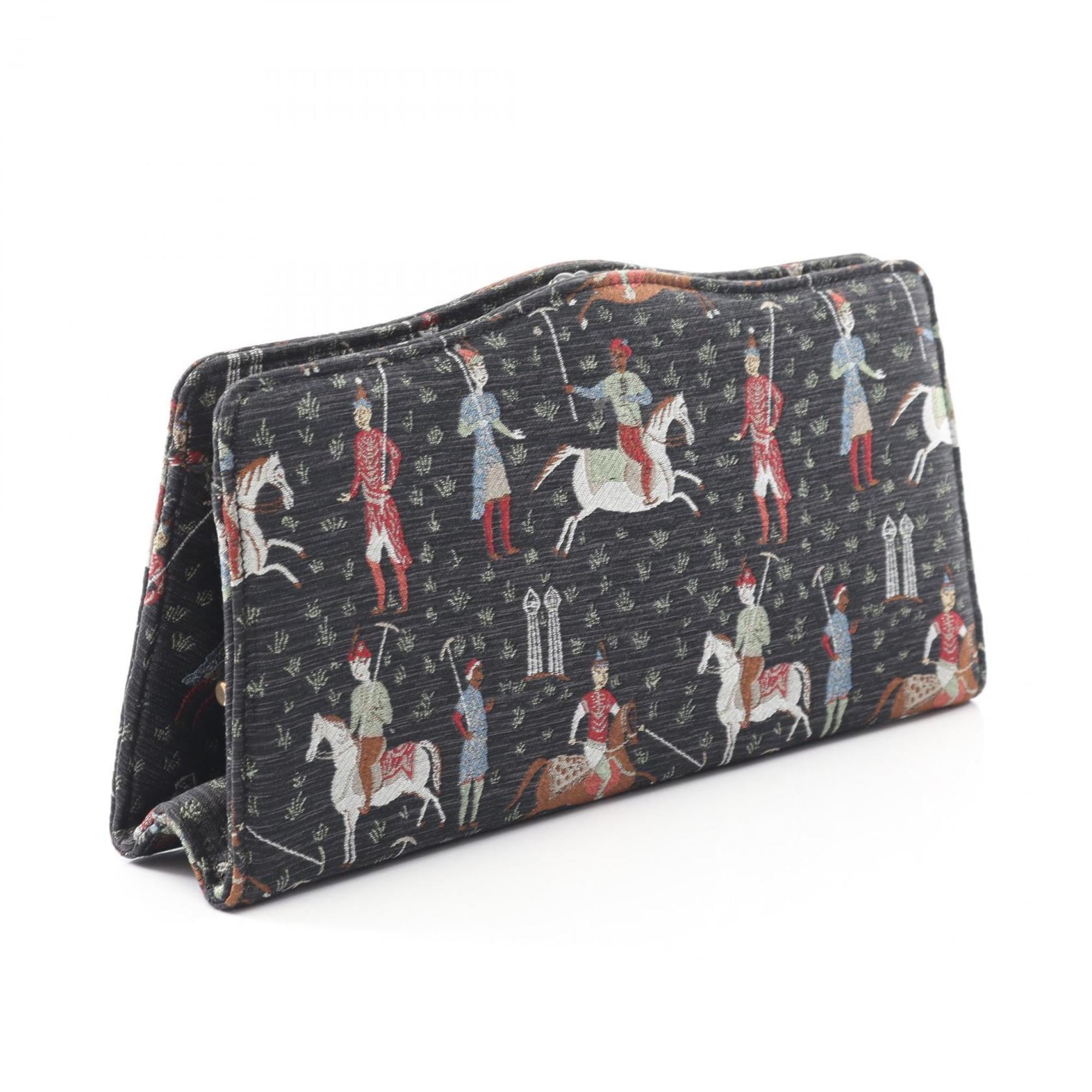 Gucci Black Multi-Color Canvas Clutch Bag (Pre-Owned)