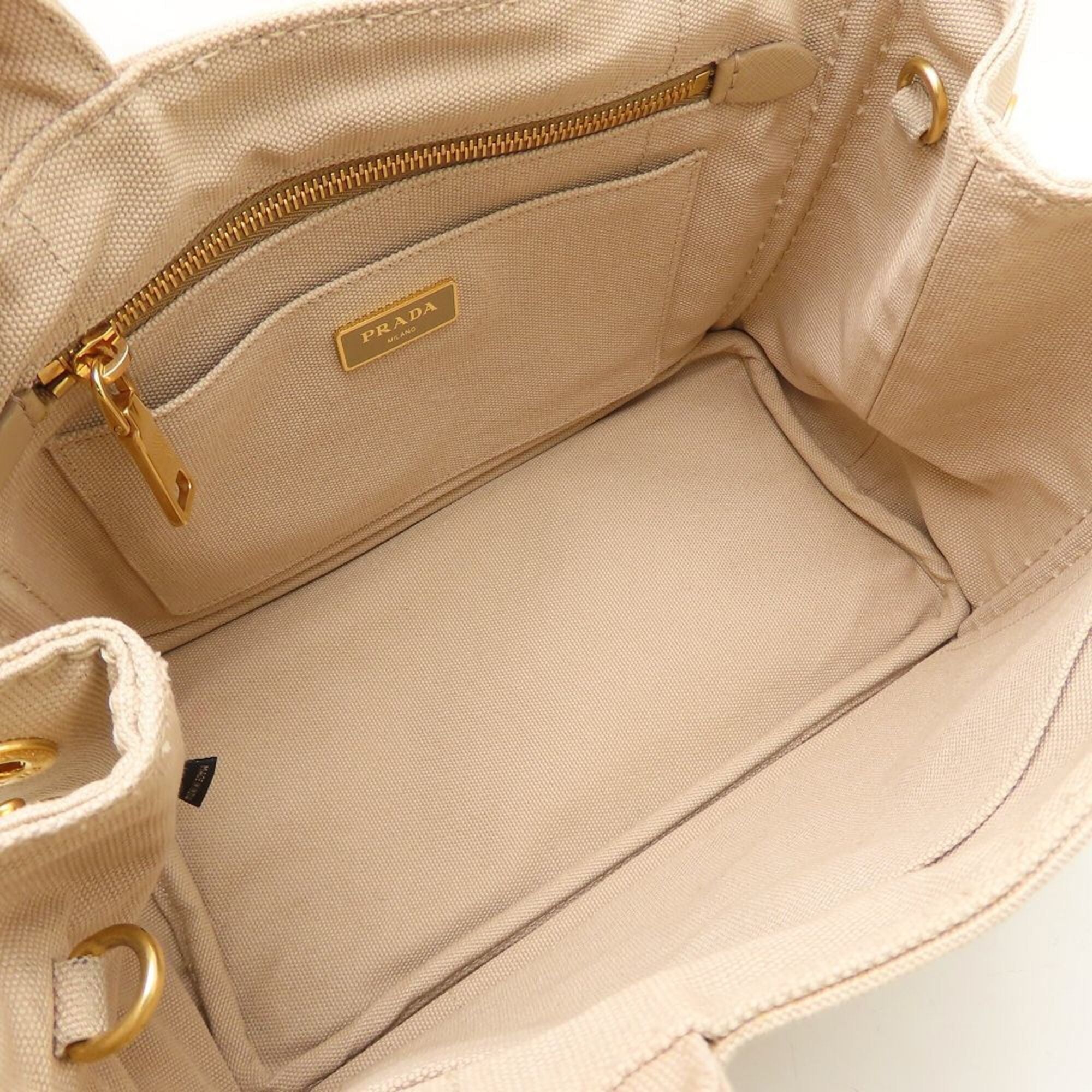 Prada Beige Canvas Handbag (Pre-Owned)