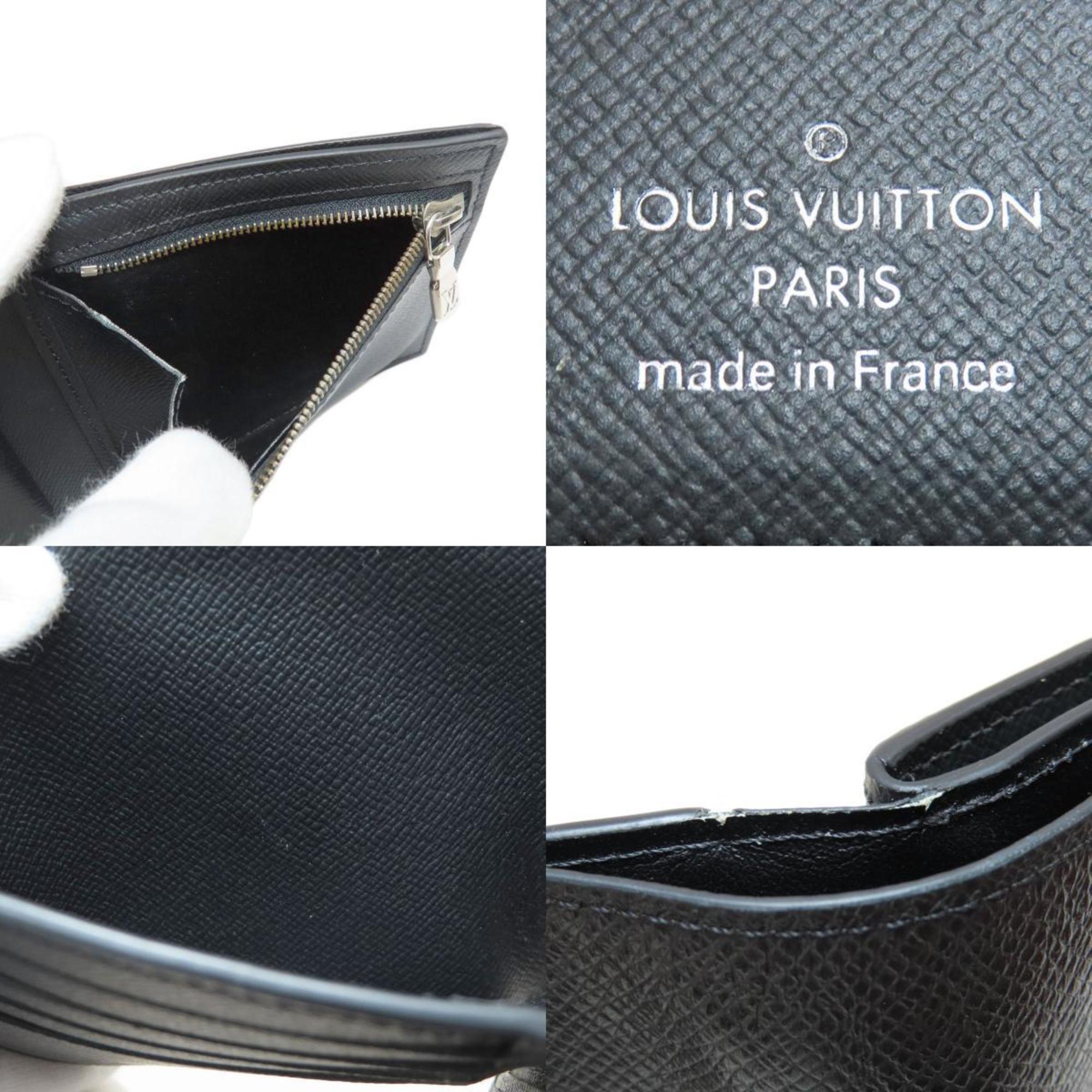 Louis Vuitton Black Taiga Leather Wallet (Bi-Fold) (Pre-Owned)
