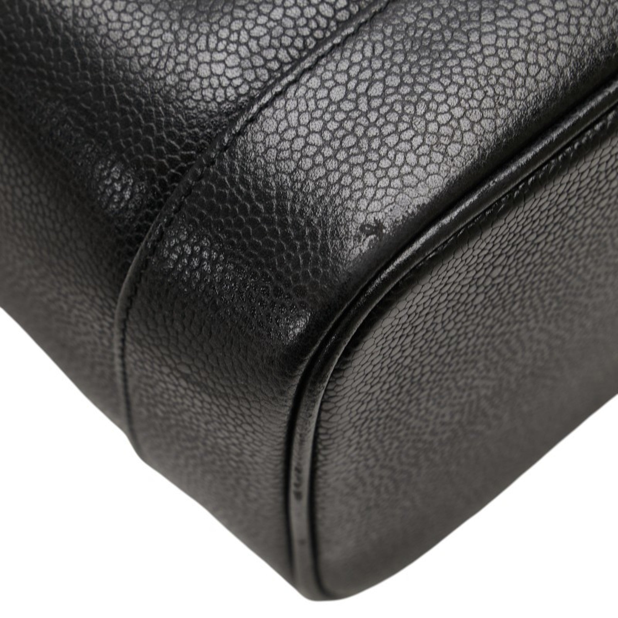 Chanel Black Grained Calfskin Pouch Vanity Bag (Pre-Owned)