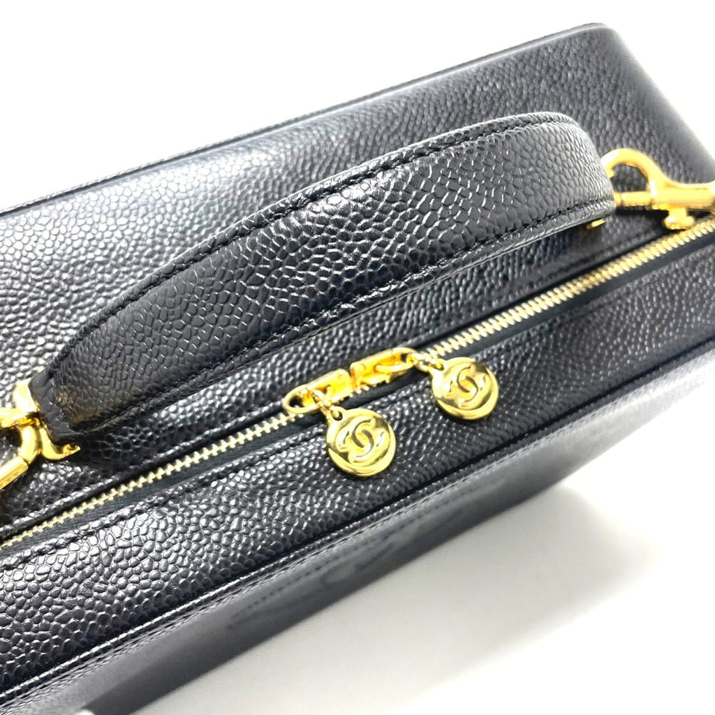 Chanel Black Leather Handbag (Pre-Owned)