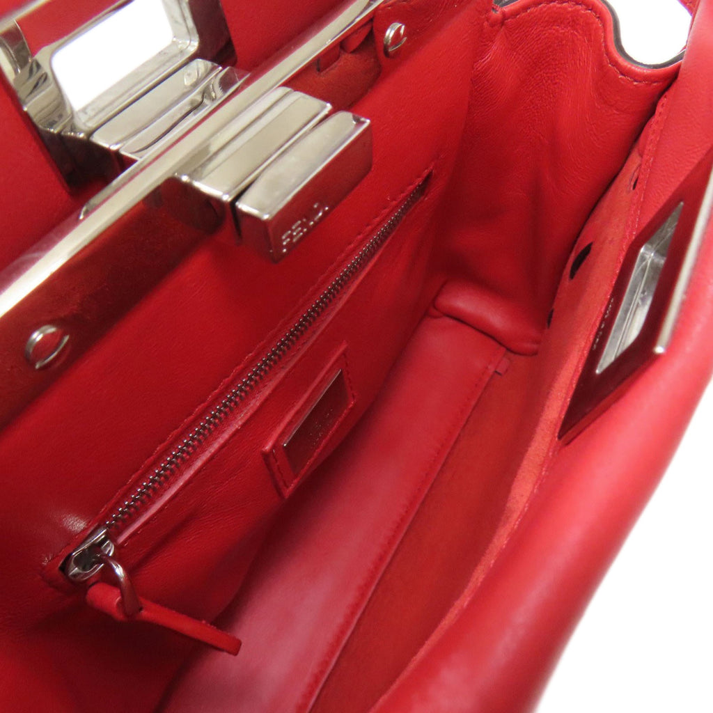 Fendi Red Color Leather Handbag (Pre-Owned)