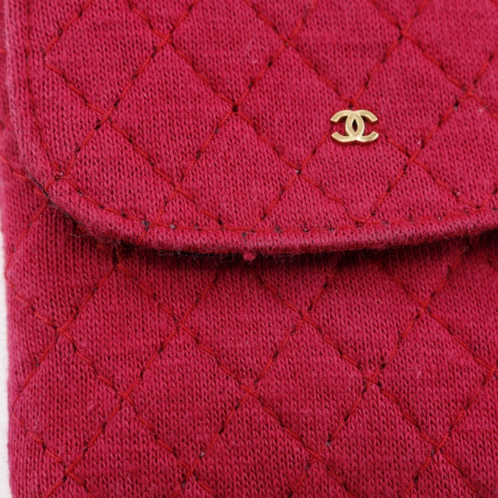 Chanel Pink Cotton Pouch Shoulder Bag (Pre-Owned)