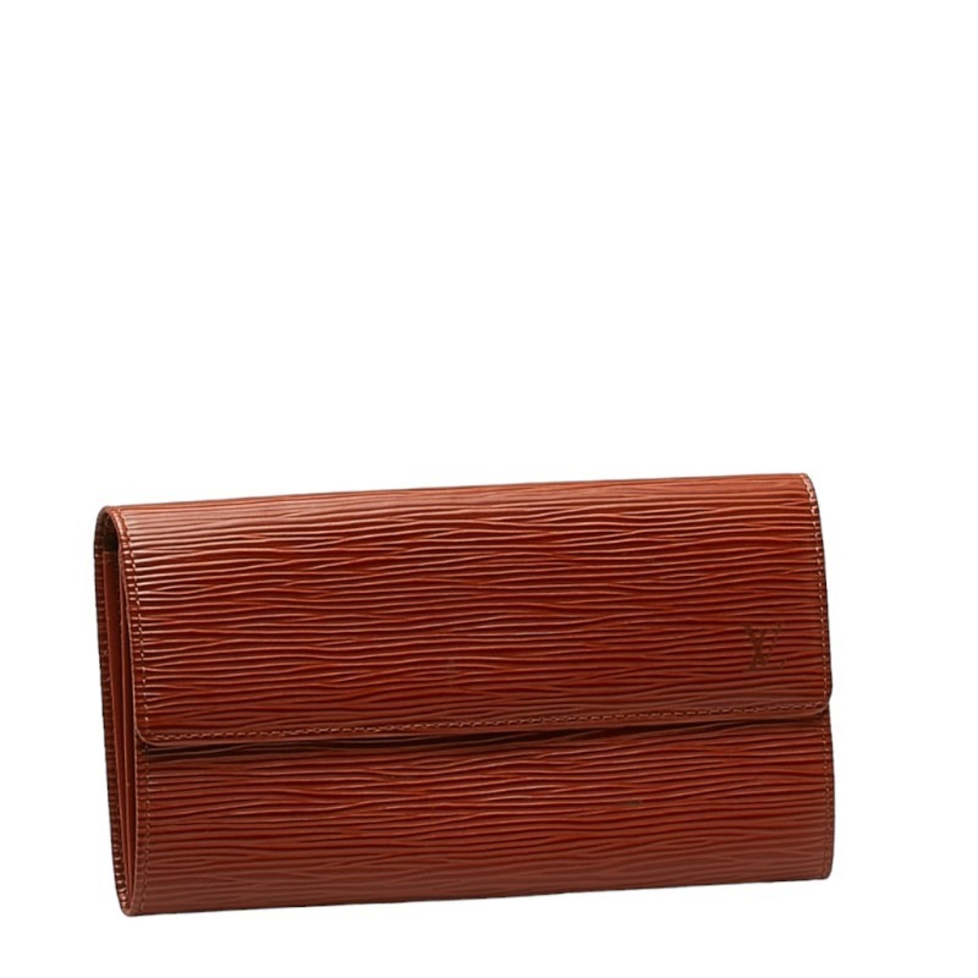 Louis Vuitton Epi Kenyan Brown Epi Leather Long Wallet (Bi-Fold) (Pre-Owned)