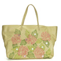 Fendi Beige Pink Green Leather Tote Bag (Pre-Owned)
