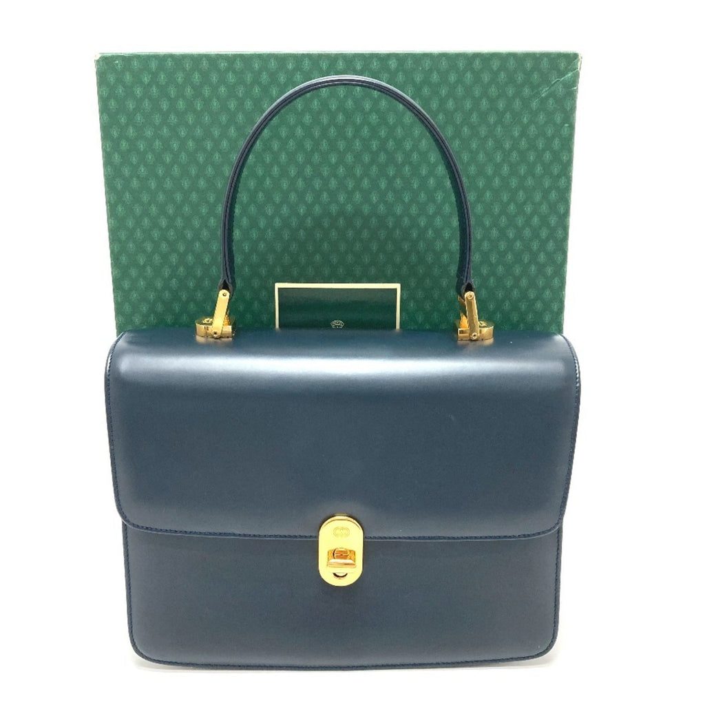 Gucci Navy Leather Handbag (Pre-Owned)