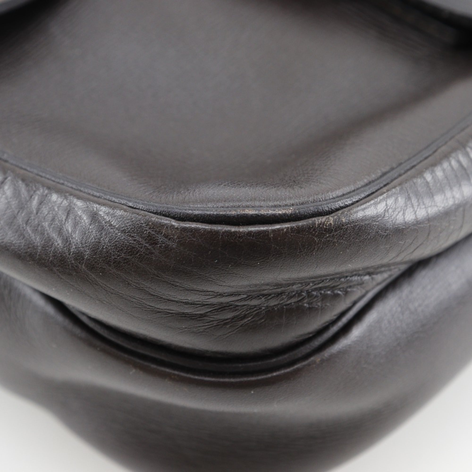 Louis Vuitton Brown Coffee Leather Shoulder Bag (Pre-Owned)