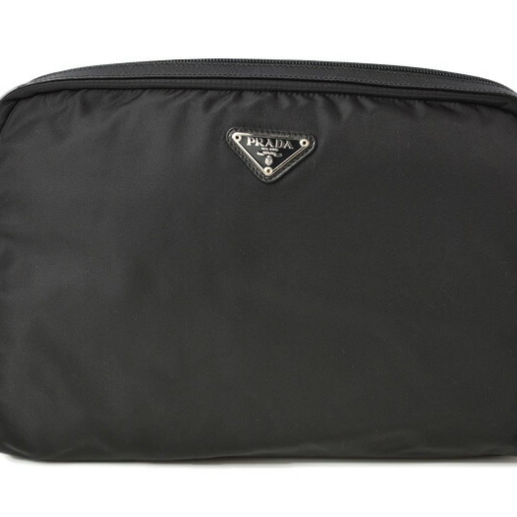 Prada Black Vela Nylon Pouch (Pre-Owned)