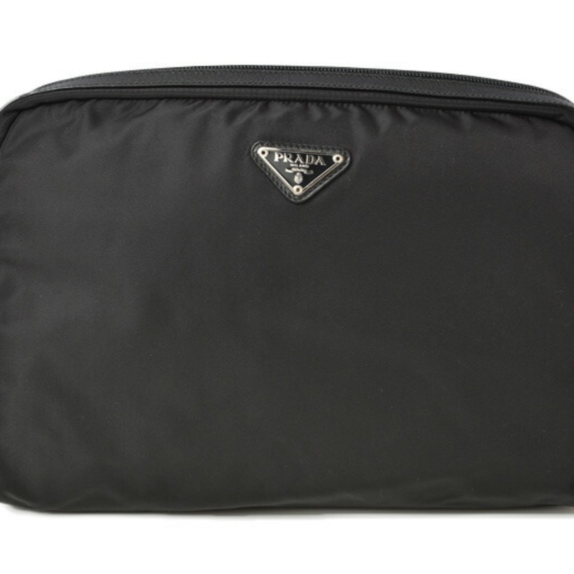 Prada Black Vela Nylon Pouch (Pre-Owned)