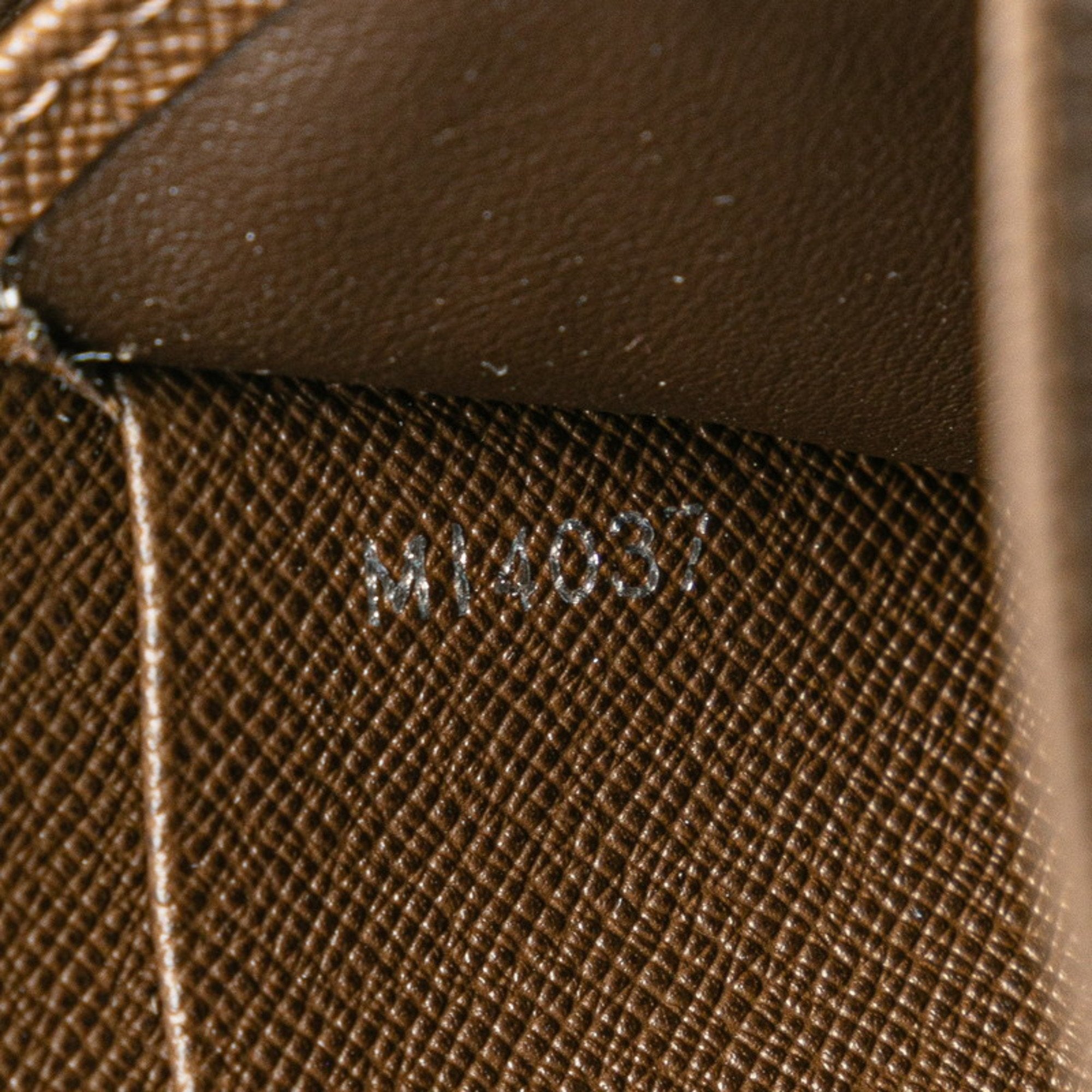 Louis Vuitton Brown Grizzly Leather Pvc Long Wallet (Bi-Fold) (Pre-Owned)