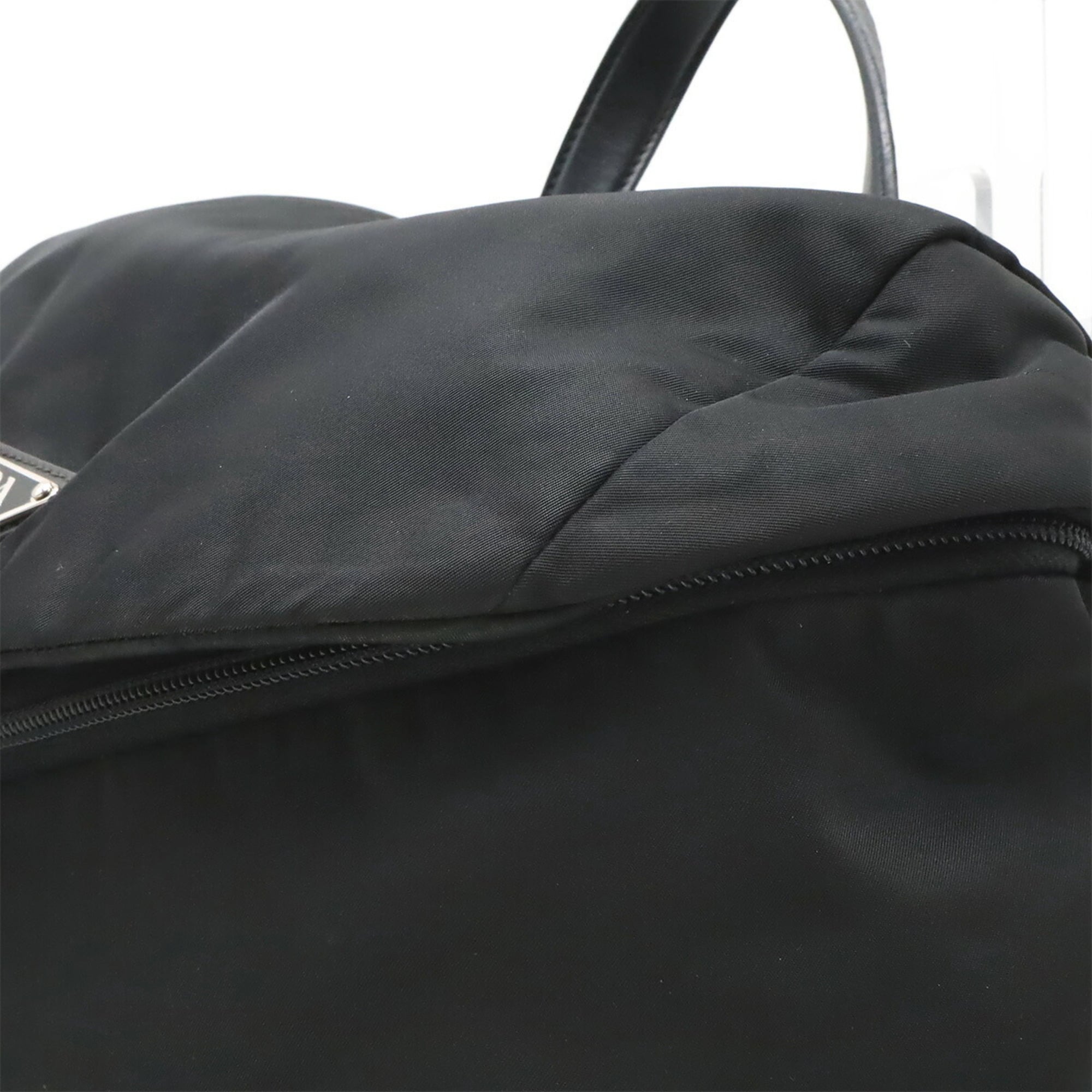 Prada Black Nero Nylon Leather Backpack (Pre-Owned)