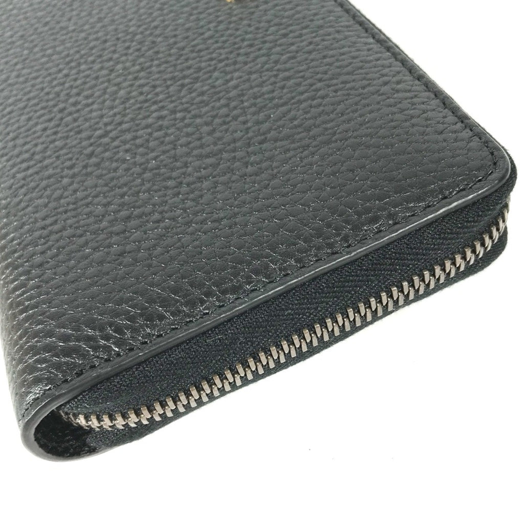 Gucci Navy Leather Long Wallet (Bi-Fold) (Pre-Owned)