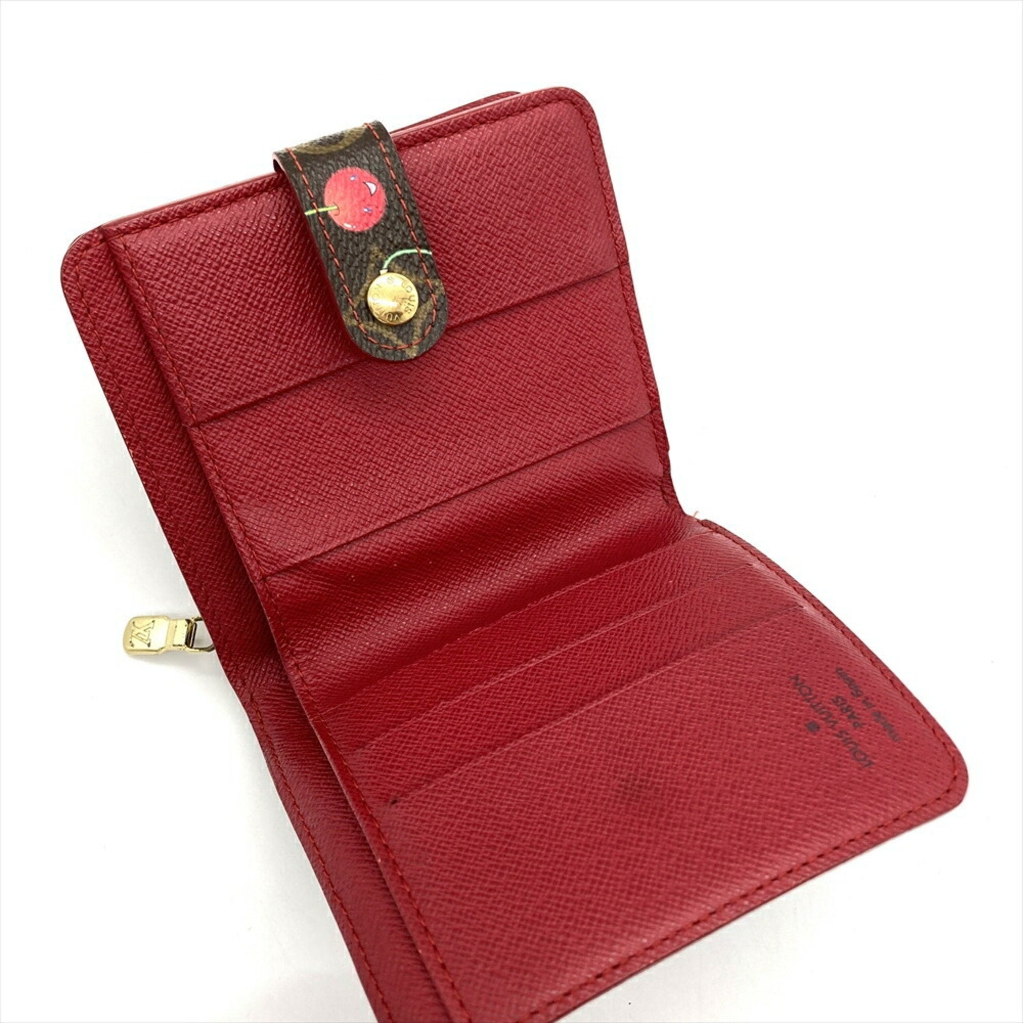 Louis Vuitton Brown Monogram Cherry Leather Wallet (Bi-Fold) (Pre-Owned)
