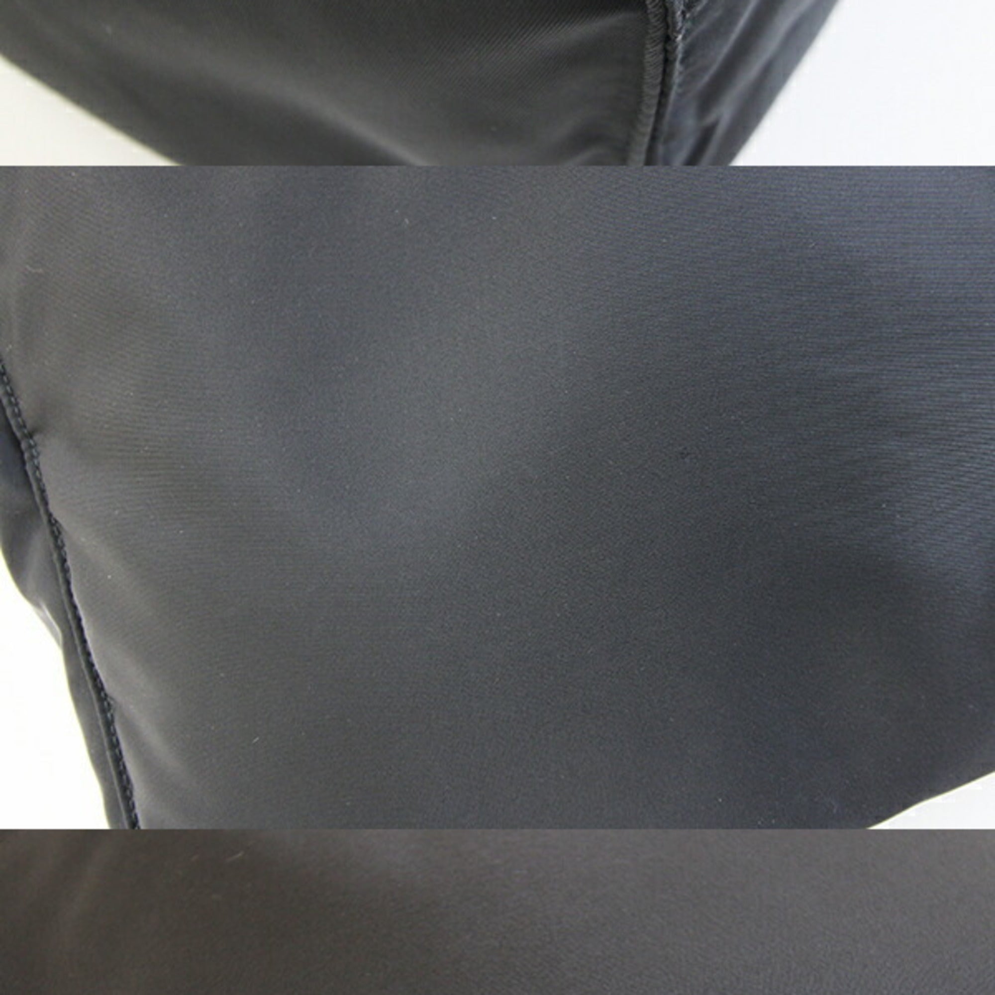 Prada Black Nero Nylon Leather Handbag (Pre-Owned)