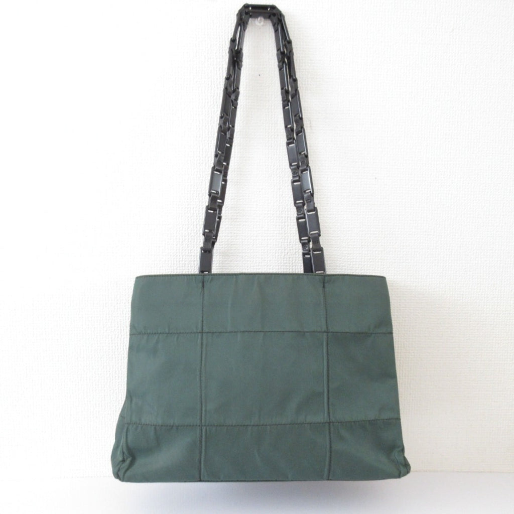 Prada Green Quilting Shoulder Bag (Pre-Owned)