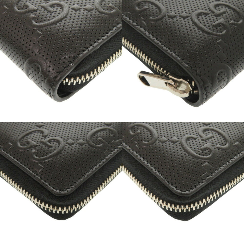 Gucci Black Leather Long Wallet (Bi-Fold) (Pre-Owned)