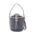 Chanel Multi-Color Navy Leather Fabric Shoulder Bag (Pre-Owned)
