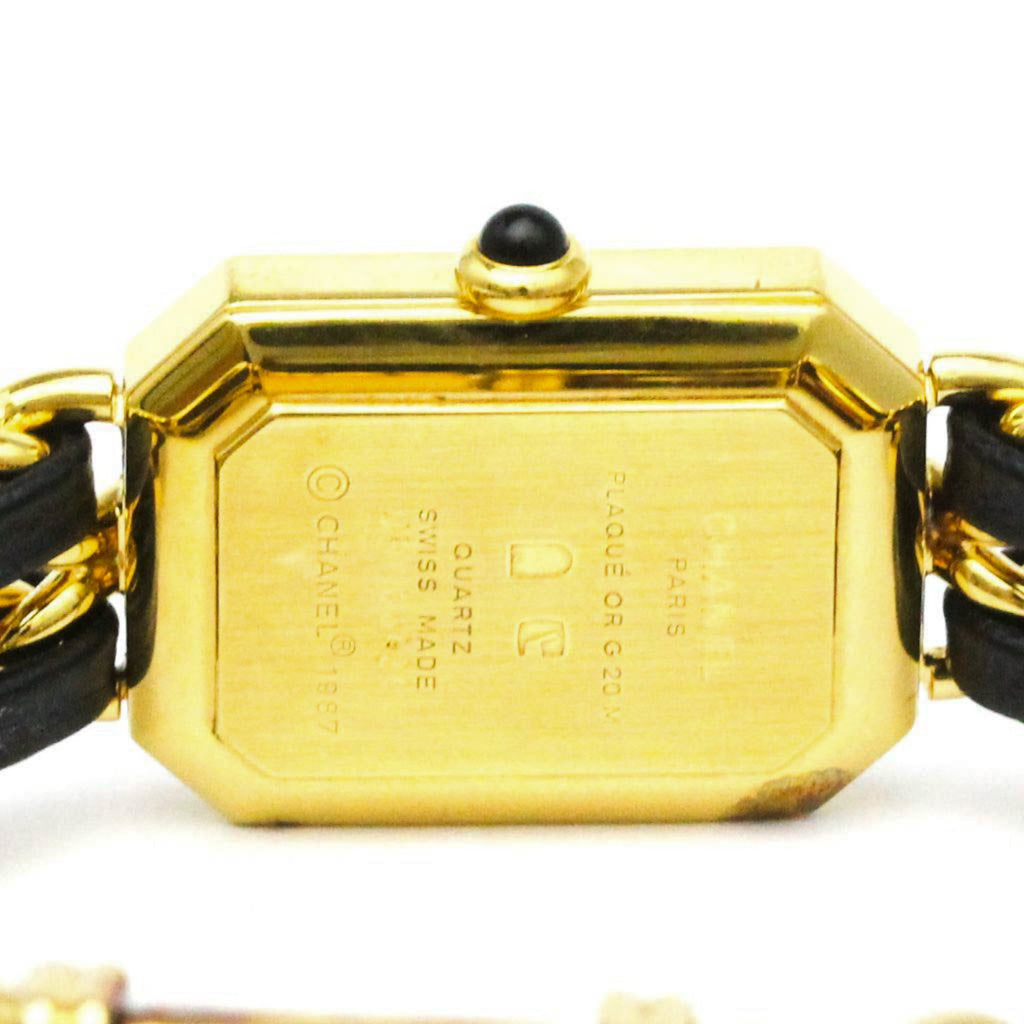 Chanel Premiere Rock Quartz Watch Plated Metal And Leather Watch (Pre-Owned)