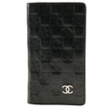 Chanel Black Leather Long Wallet (Bi-Fold) (Pre-Owned)
