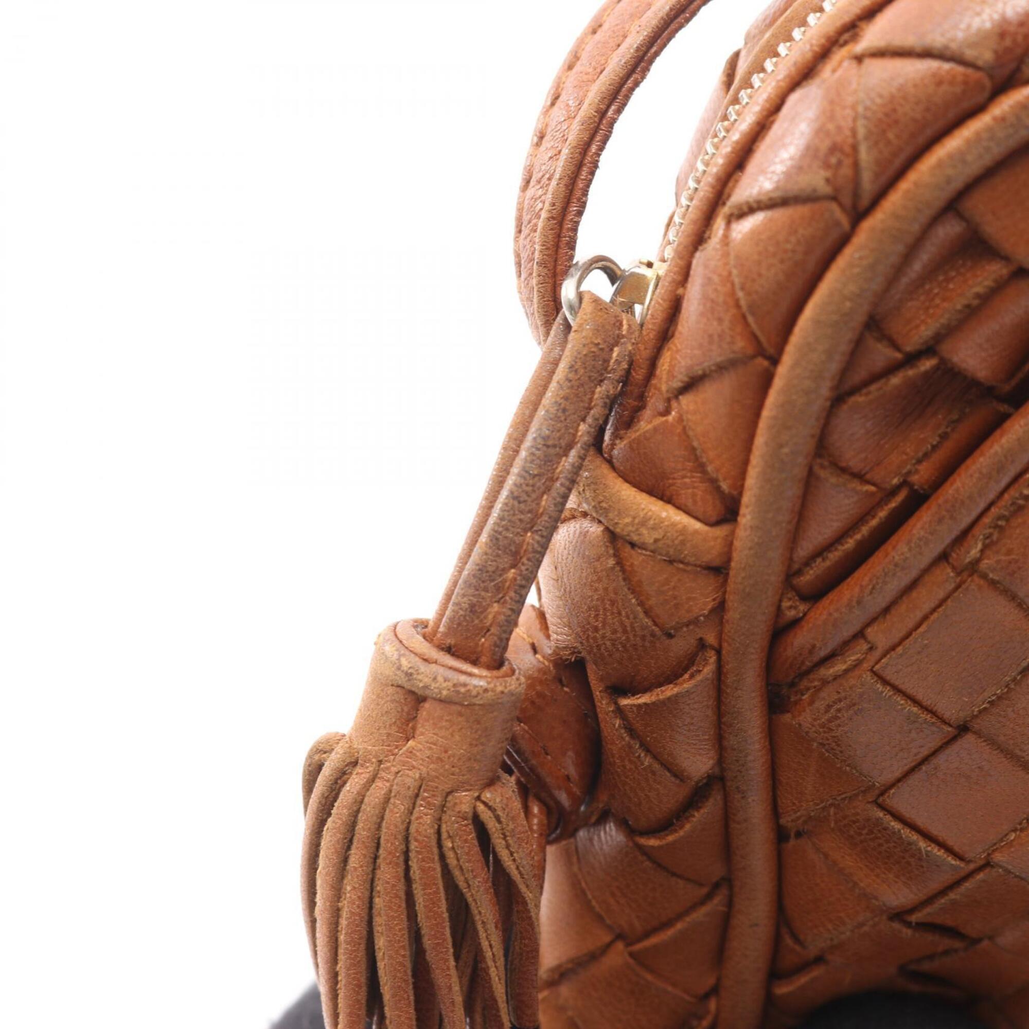 Bottega Veneta Brown Leather Handbag Shoulder Bag (Pre-Owned)