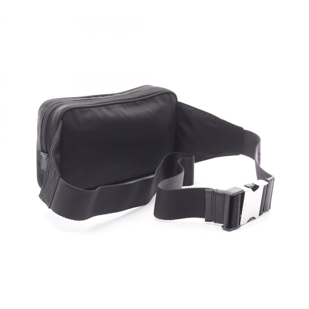 Prada Black Nylon Saffiano Triangle Fanny Pack Sling Bag (Pre-Owned)