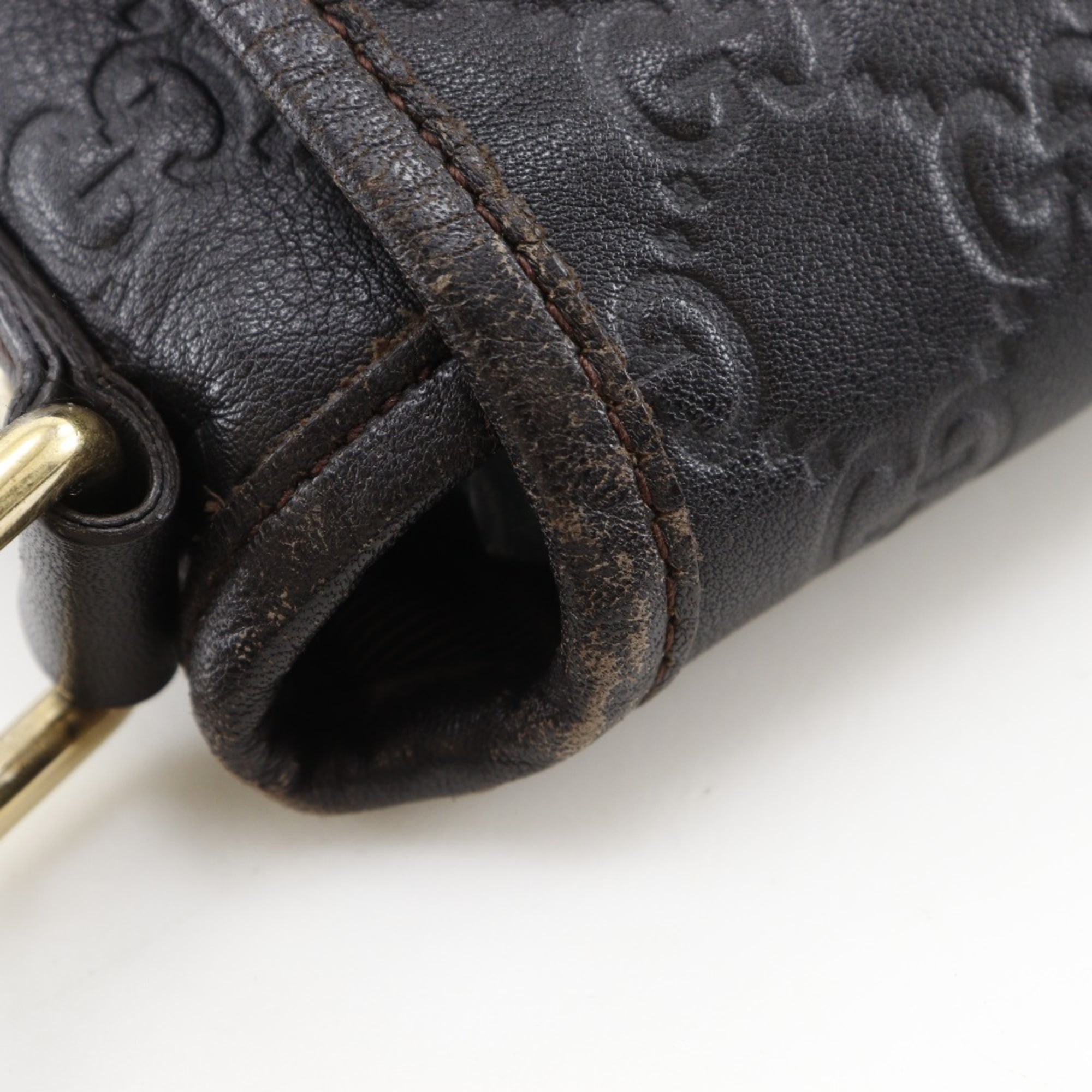 Gucci Brown Leather Shoulder Bag (Pre-Owned)