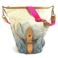 Louis Vuitton Monogram Denim Blue Pink Monogram Denim Shoulder Bag (Pre-Owned)