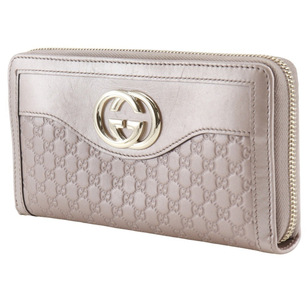 Gucci Pink Gg Leather Long Wallet (Bi-Fold) (Pre-Owned)