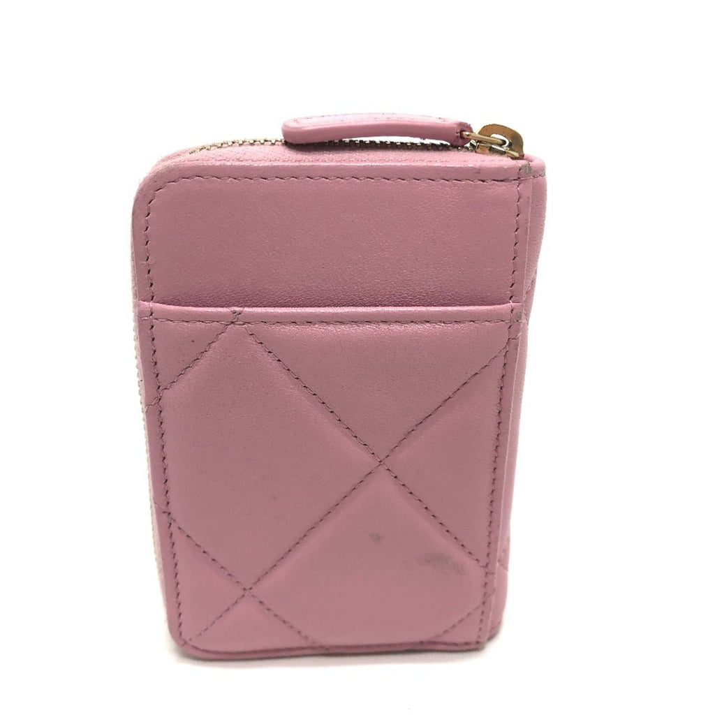 Chanel Pink Leather Coin Purse/Coin Case (Pre-Owned)