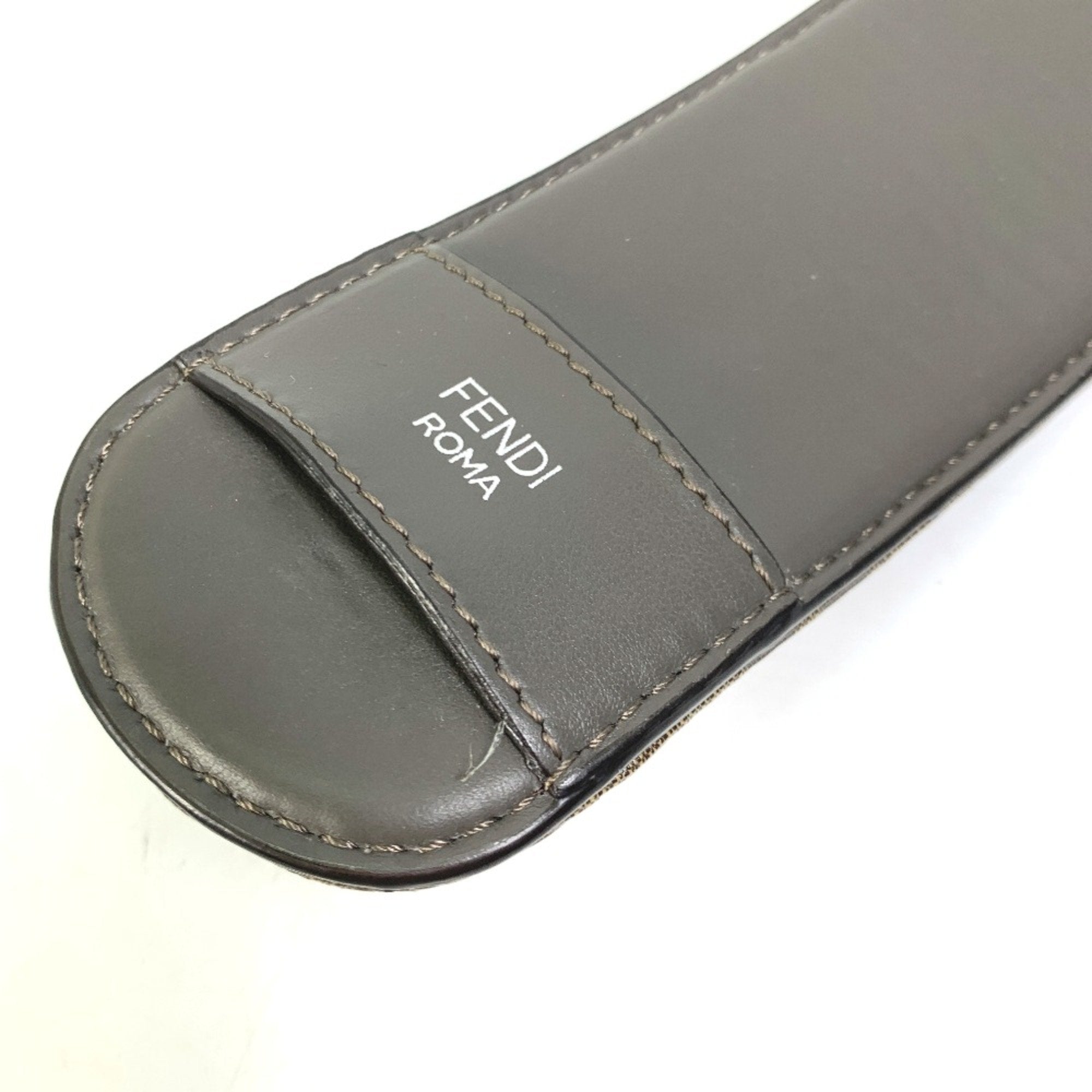 Fendi Brown Cloth Chain/Shoulder Wallet (Pre-Owned)