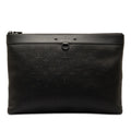 Louis Vuitton Black Leather Clutch Bag Pochette (Pre-Owned)