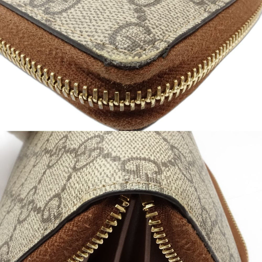 Gucci Beige Gg Supreme Long Wallet (Bi-Fold) (Pre-Owned)