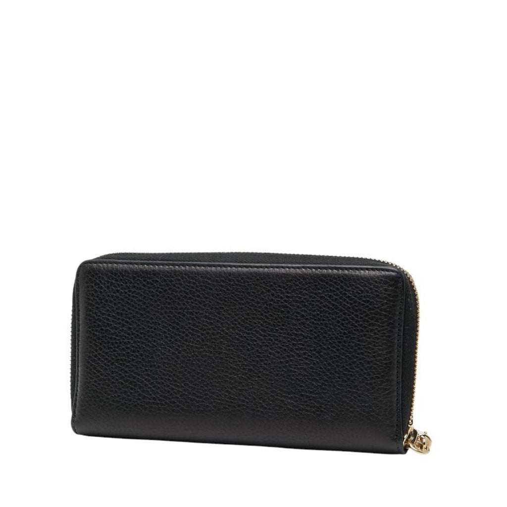 Gucci Navy Leather Long Wallet (Bi-Fold) (Pre-Owned)