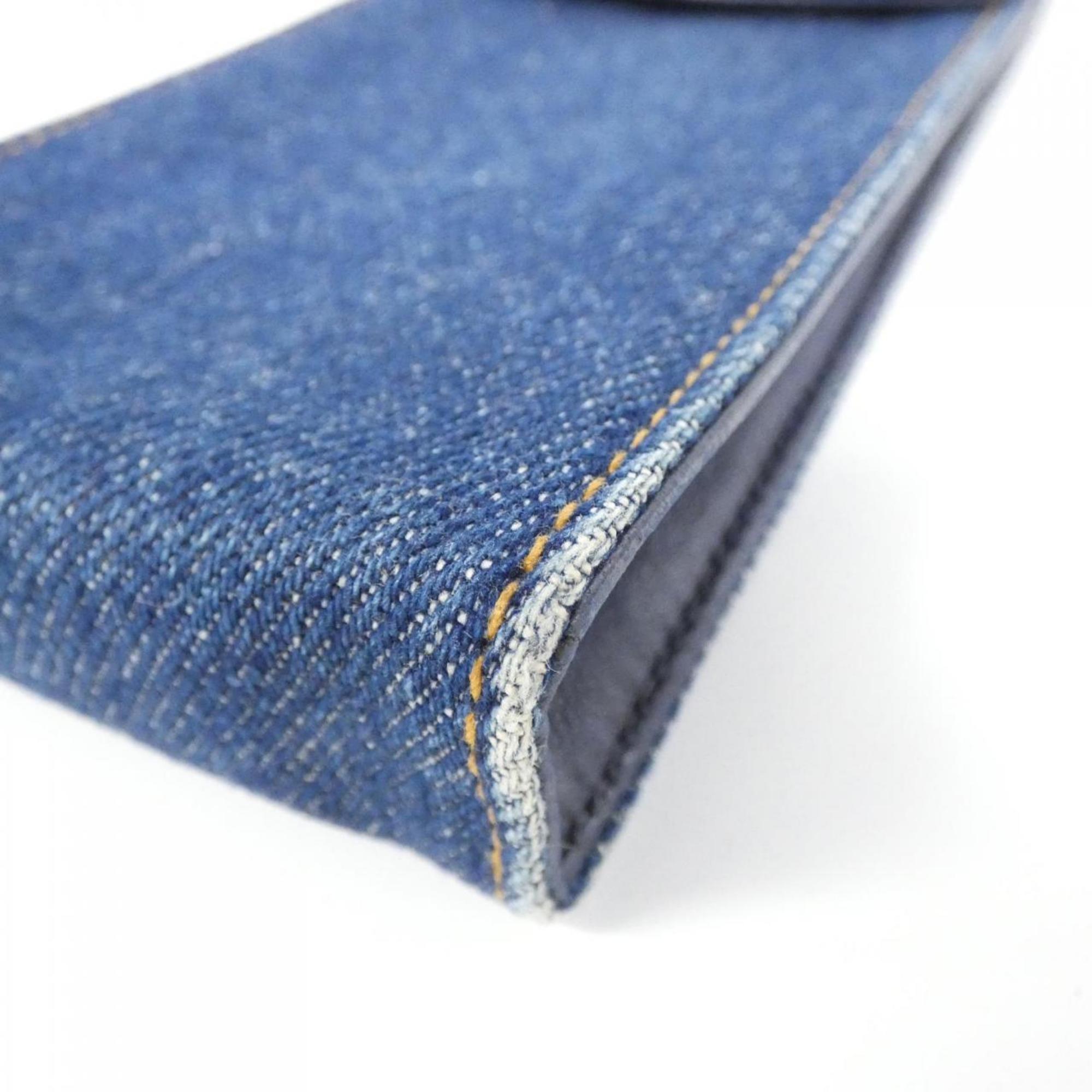 Chanel Blue Denim Pouch (Pre-Owned)
