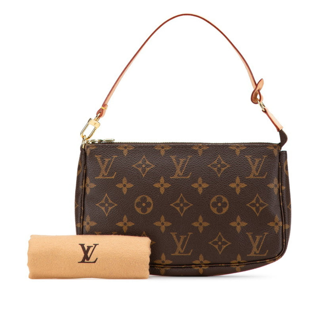 Louis Vuitton Brown Pvc Leather Handbag Pochette (Pre-Owned)