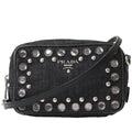 Prada Black Cotton Pochette Pouch Shoulder Bag (Pre-Owned)