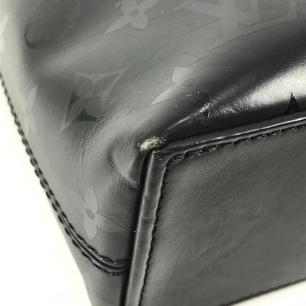 Louis Vuitton Black Noir Leather Briefcase Handbag Tote Bag (Pre-Owned)