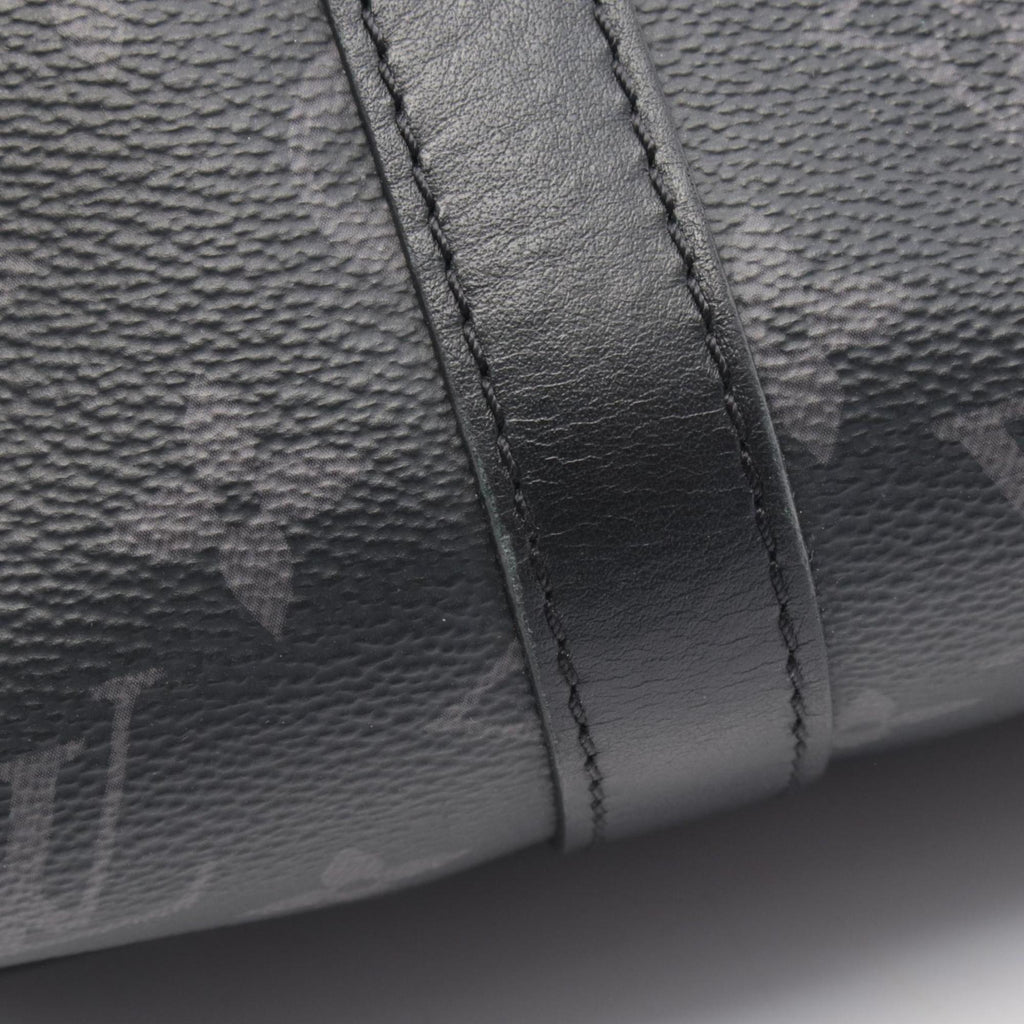 Louis Vuitton Black Coated Canvas Leather Handbag (Pre-Owned)