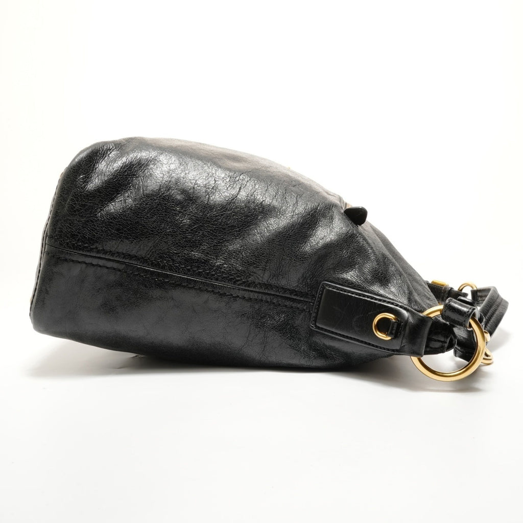 Prada Black Leather Shoulder Bag (Pre-Owned)