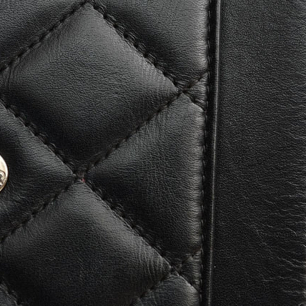 Chanel Black Leather Chain/Shoulder Wallet (Pre-Owned)