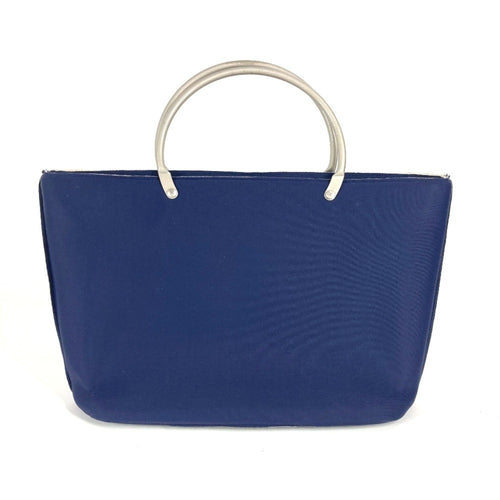 Chanel Navy Polyamide Handbag Tote Bag (Pre-Owned)