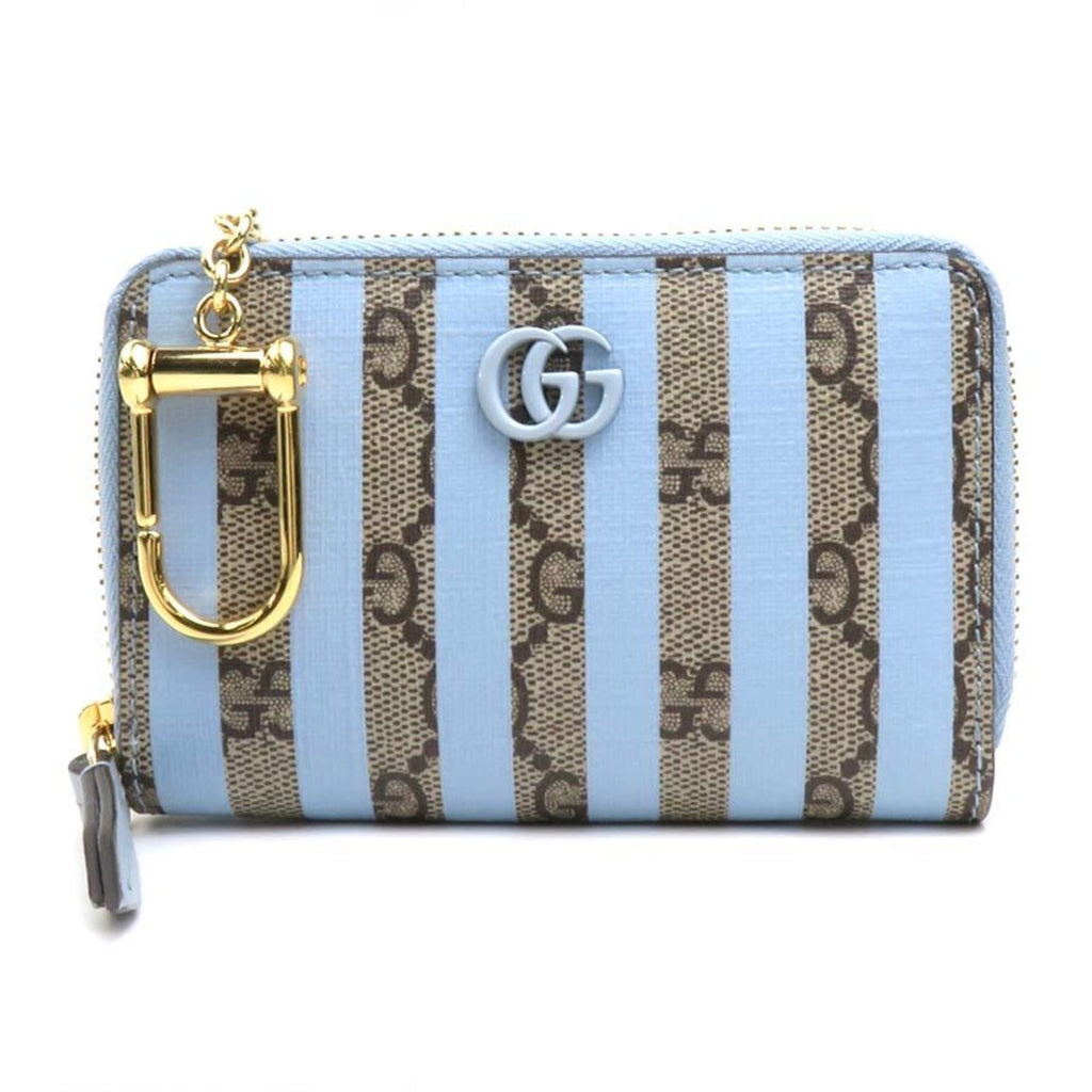 Gucci Blue Brown Gg Supreme Canvas Coin Purse/Coin Case (Pre-Owned)