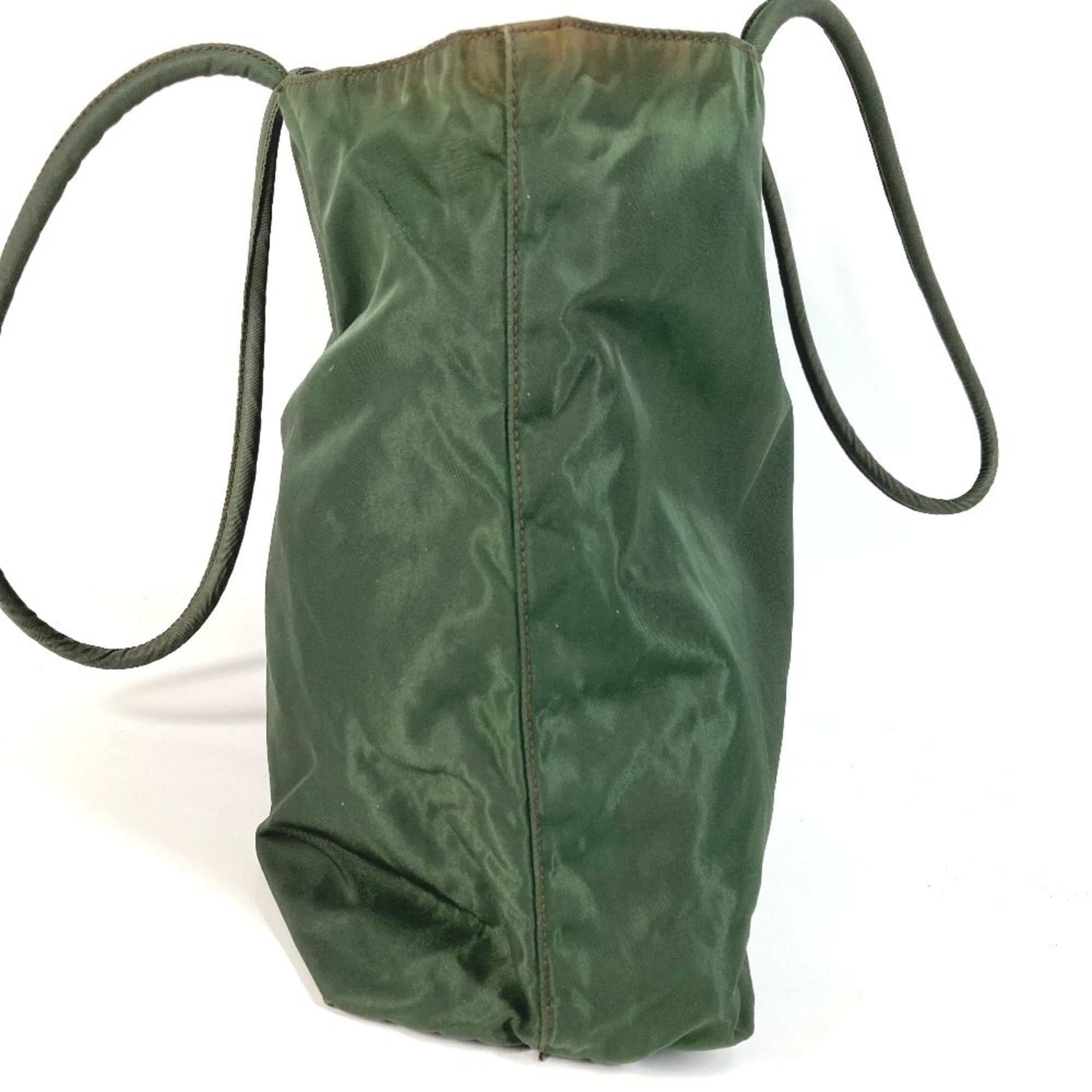 Prada Khaki Nylon Shoulder Bag Tote Bag (Pre-Owned)