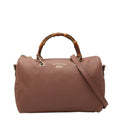 Gucci Pink Leather Handbag Shoulder Bag (Pre-Owned)