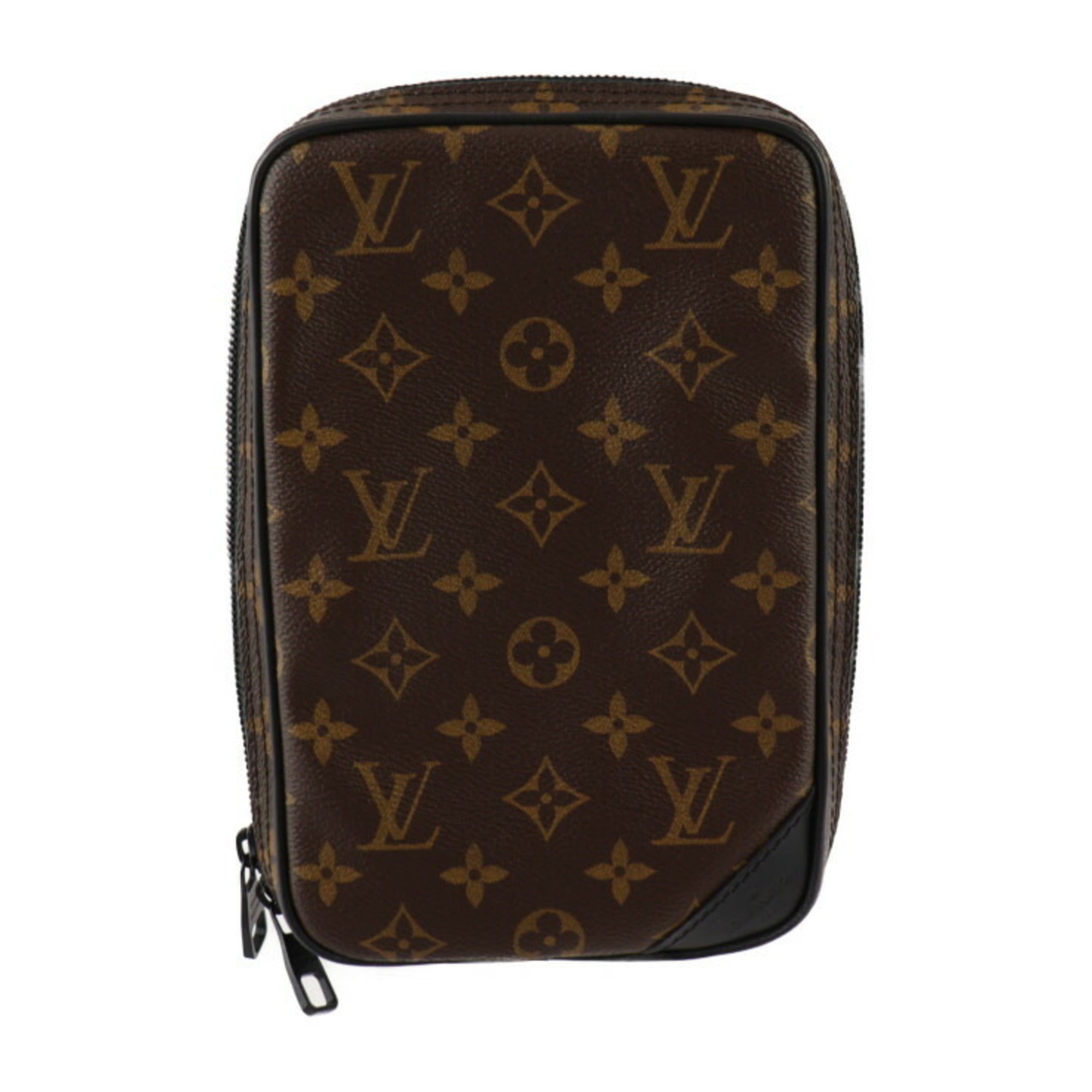 Louis Vuitton Black Brown Monogram Monogram Leather Shoulder Bag Sling Bag (Pre-Owned)