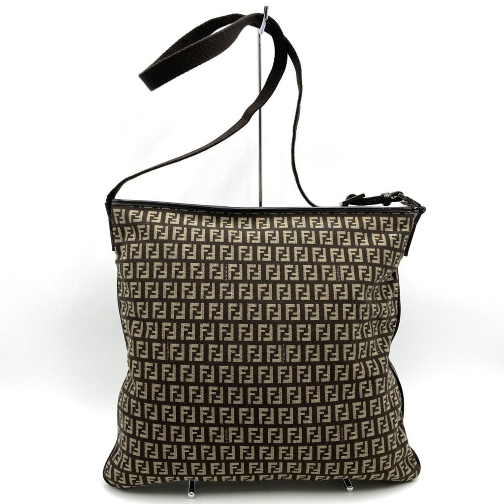 Fendi Brown Canvas Shoulder Bag (Pre-Owned)
