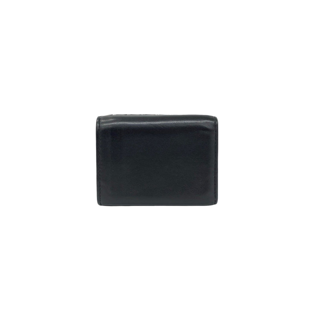 Bottega Veneta Black Leather Wallet (Tri-Fold) (Pre-Owned)