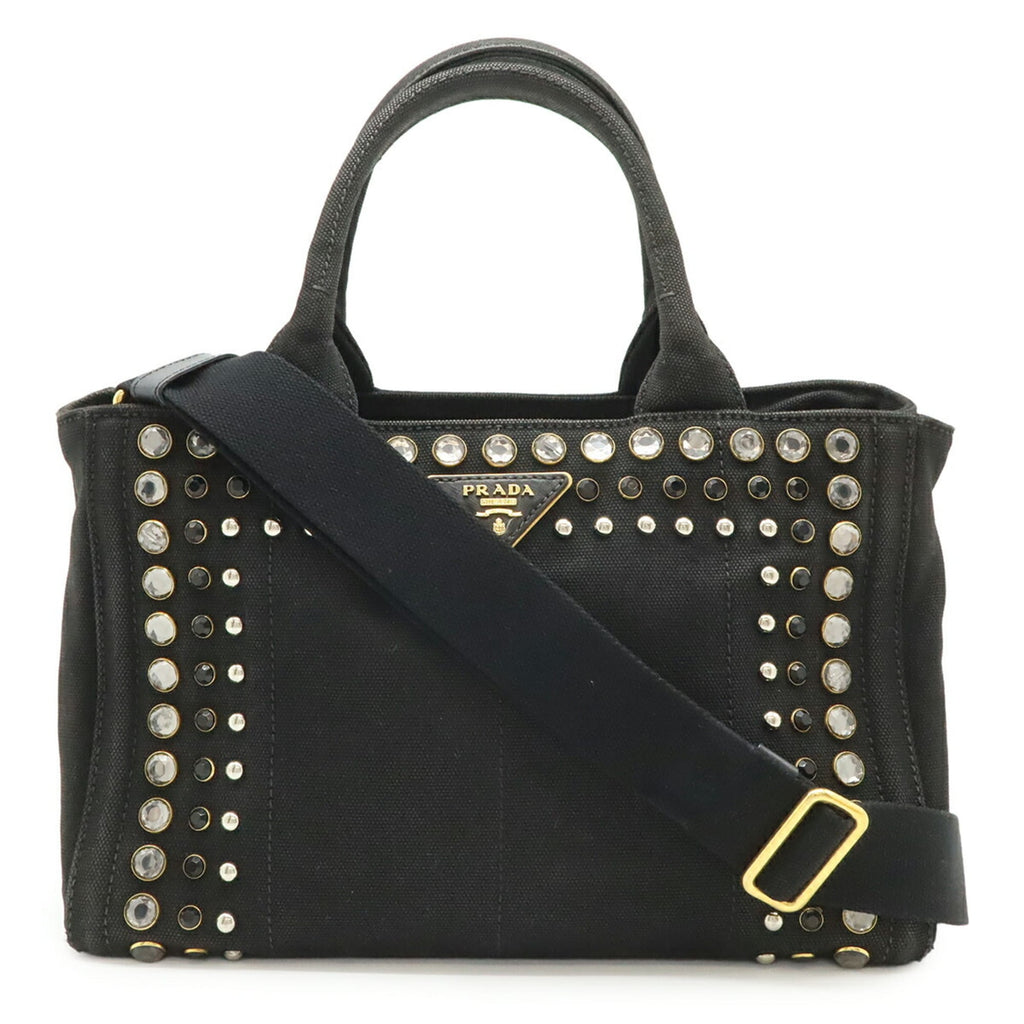 Prada Black Nero Canapa Handbag Shoulder Bag (Pre-Owned)
